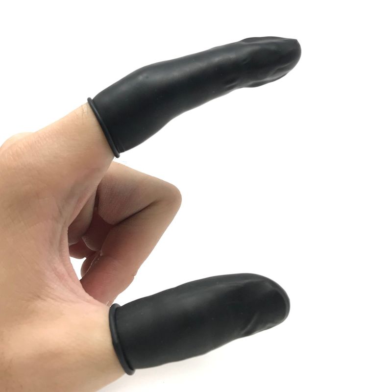 Latex Finger Cots - Black (200pcs/Bag)
