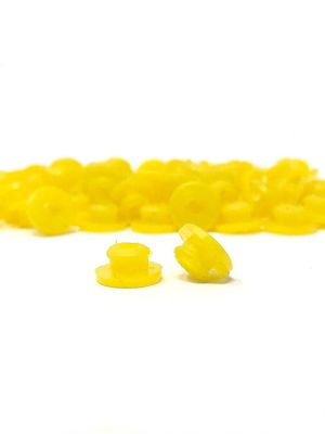 Silicone Nipples With Baffle - Yellow