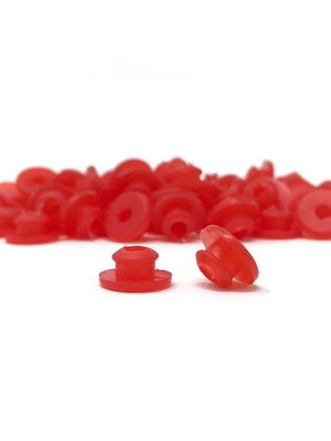 Silicone Nipples With Baffle - Red
