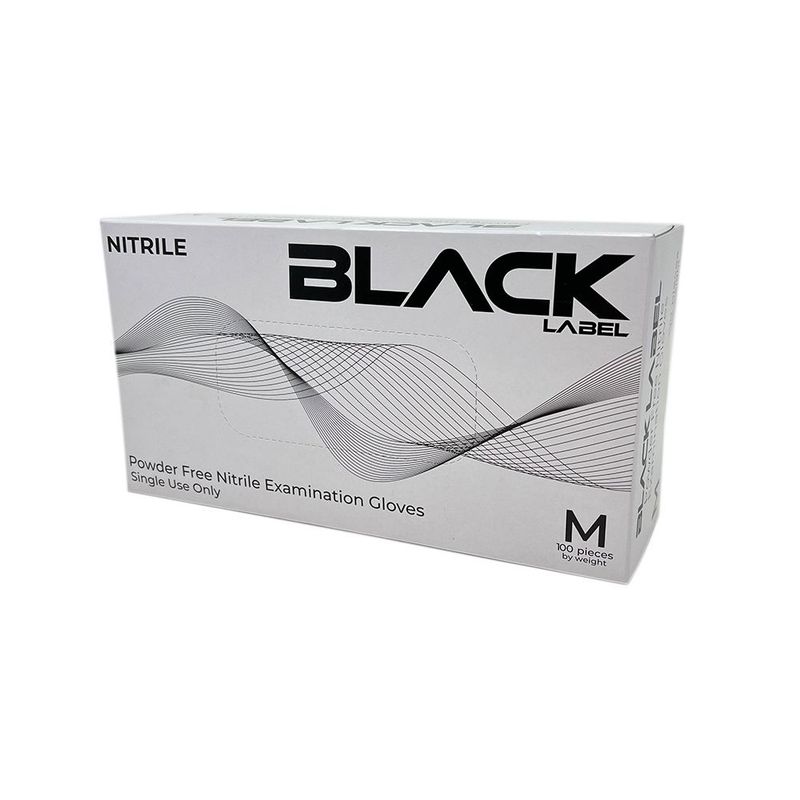 Black Label Nitrile Powder Free Exam Gloves