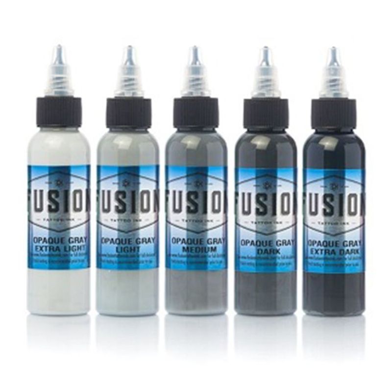 Fusion Ink 5 Color Opaque Grey Set